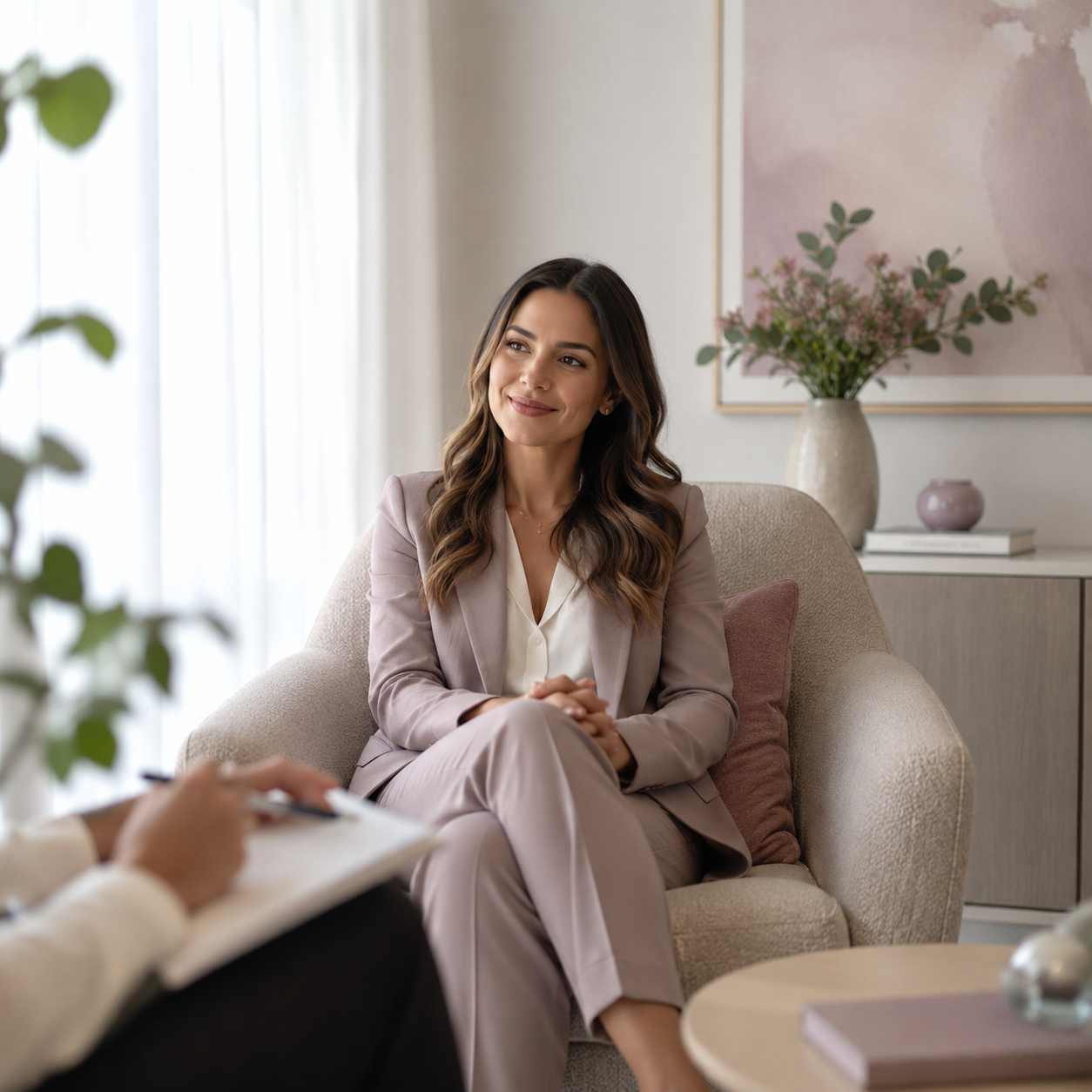 Professional woman choosing NeuroStar TMS therapy Boca Raton Delray Beach South Florida
